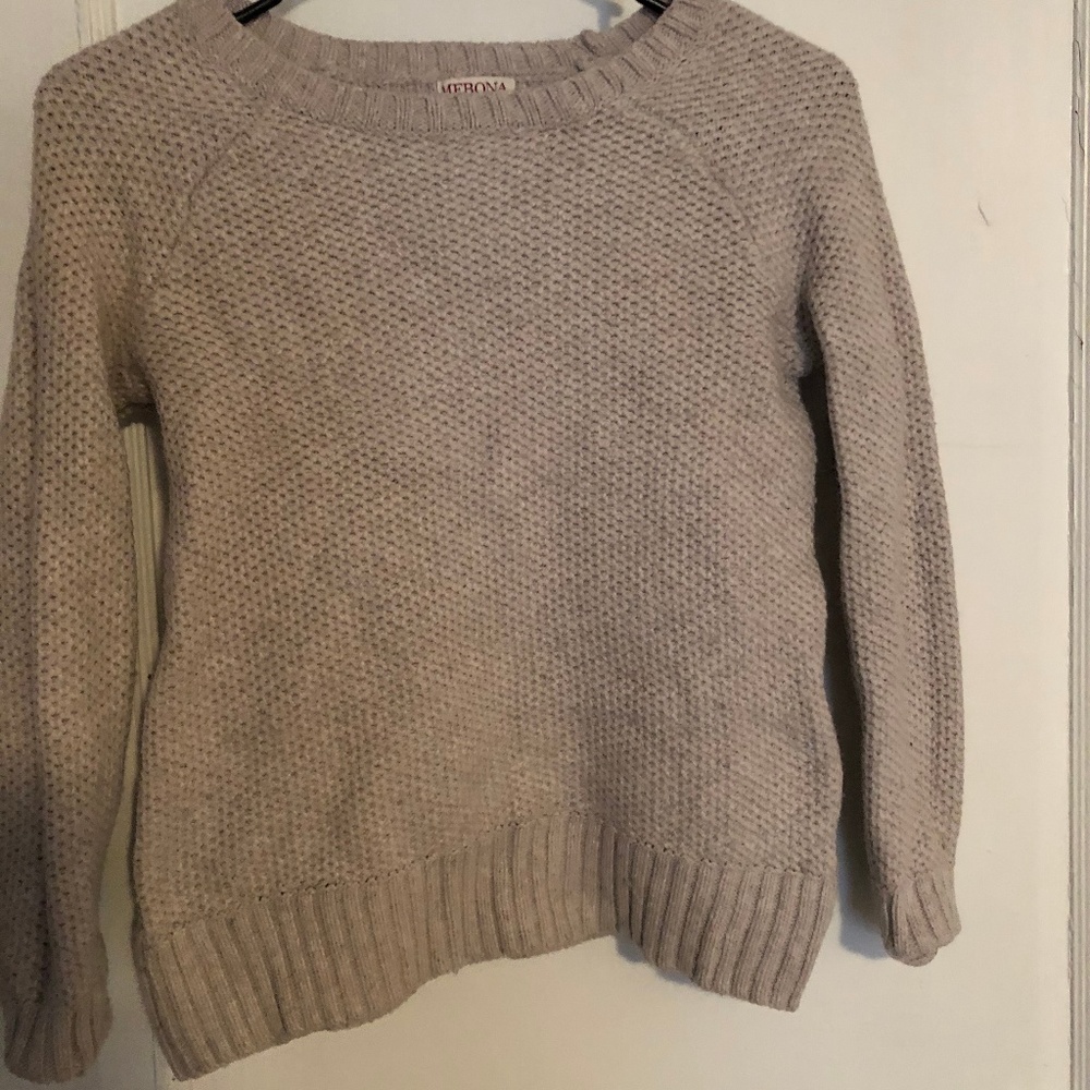 light grey sweater